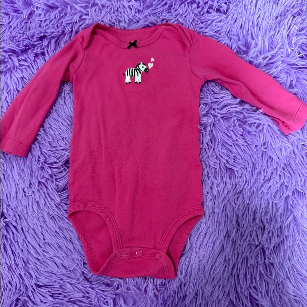 Carter's Fuchsia Zebra Bodysuit - Preloved